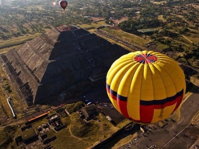 Воздушный шар, Теотиуакан, Базилика, сити тур